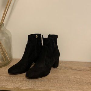 Aldo Black Suede Sock Booties